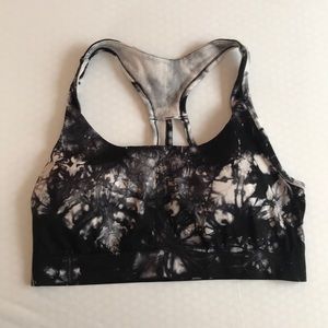 Plus size black and white sports bra